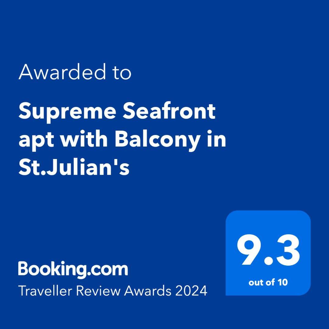 Supreme Seafront Apt With Balcony In St.Julian'S San Julián Exterior foto